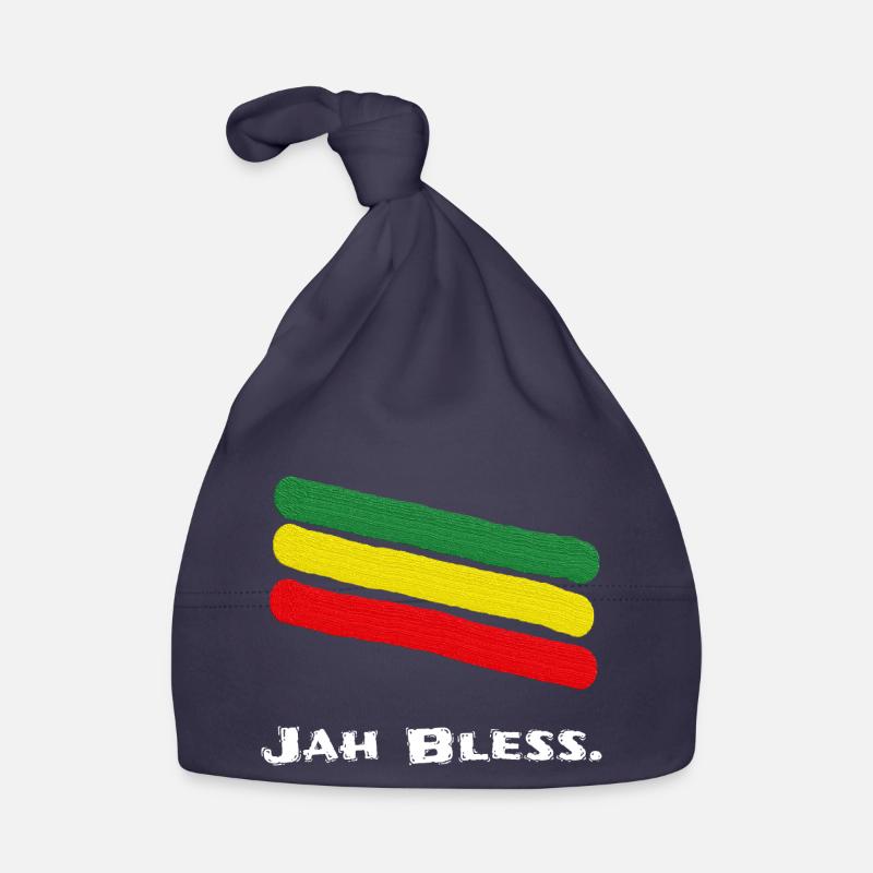 Jah Bénis. Rasta - Bonnet bio Bébé - marine