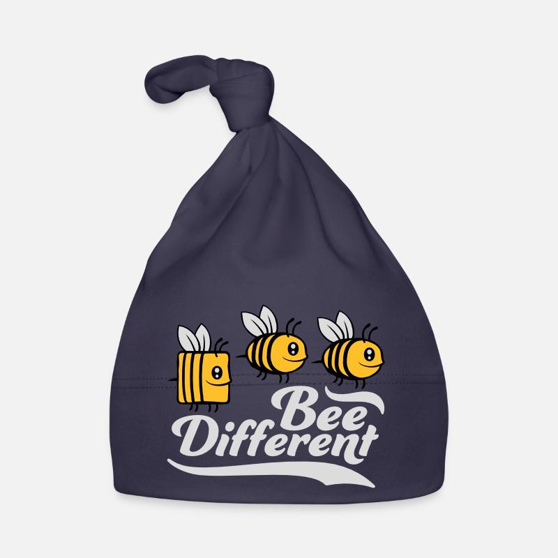 bee different Spruch Zitat Baby Bio-Mütze