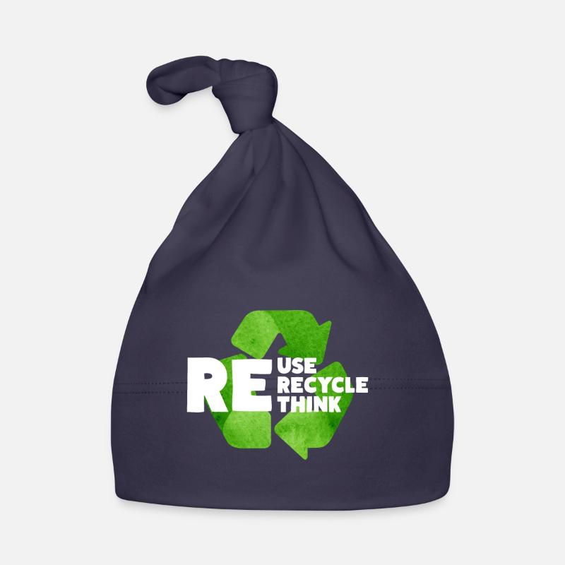 Reuse Recycle Rethink Sustainability Environment Climate Organic Baby Cap