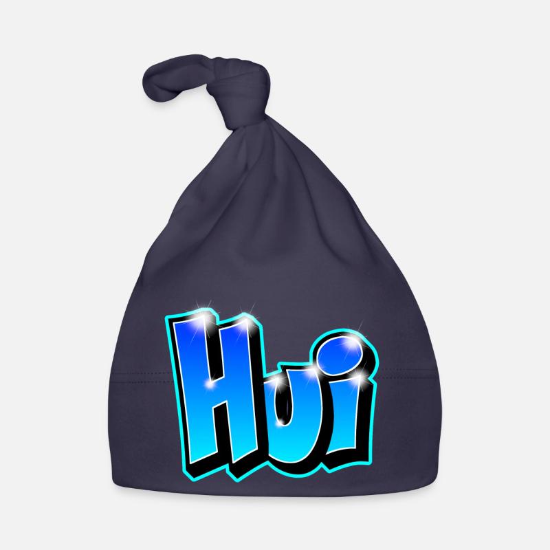 Graffiti "Hui" imprimable sur tout support ! Bonnet bio Bébé