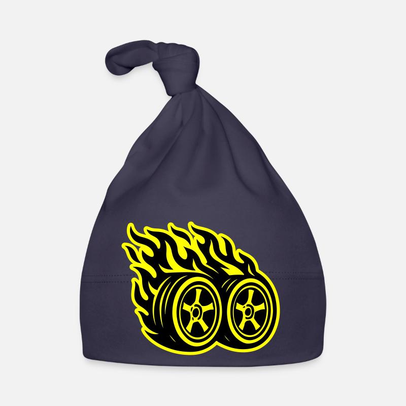 Car Tire Flame Organic Baby Cap