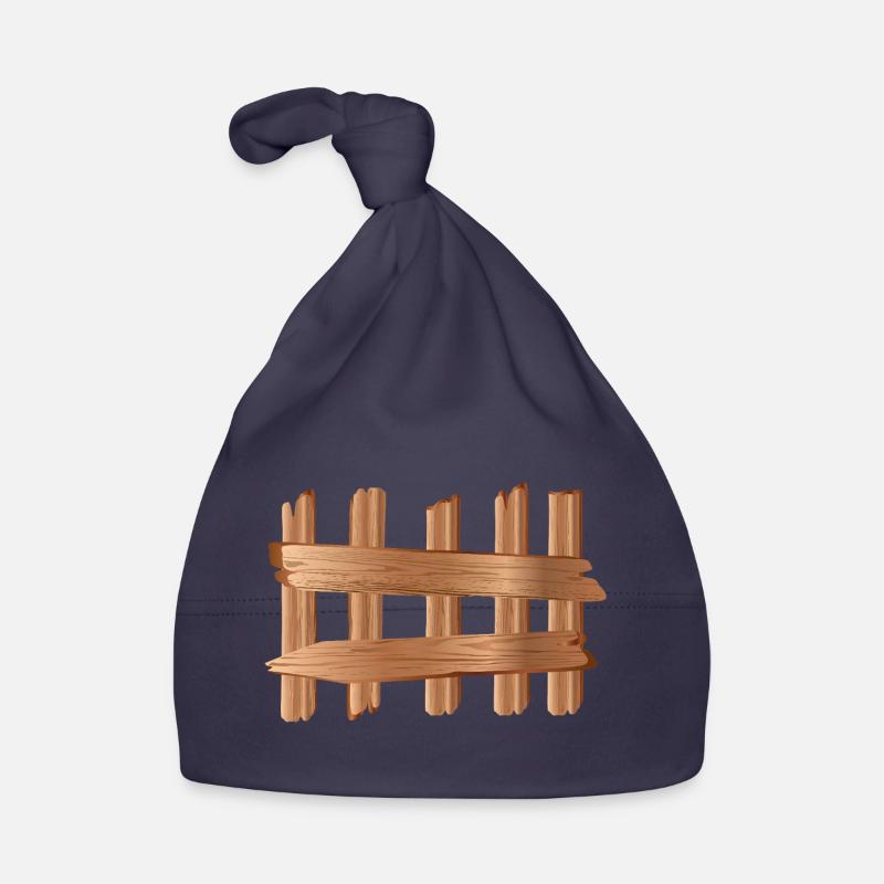Élément de clôture en bois rustique Motif aspect bois Bonnet bio Bébé
