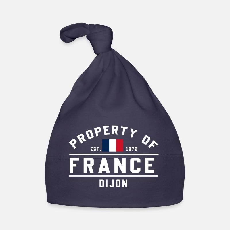 French Flag Graphic Dijon Logo Organic Baby Cap