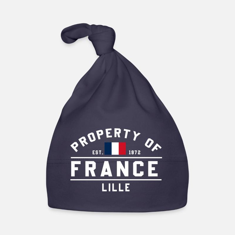 French Flag Small Design Organic Baby Cap