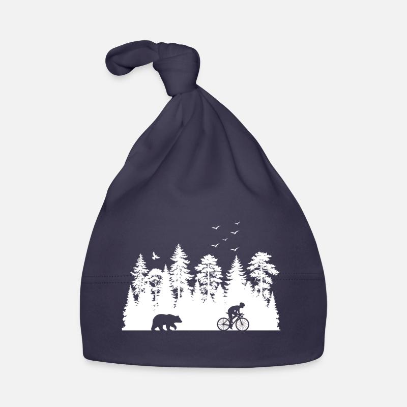 Forest in love with cyclists Organic Baby Cap