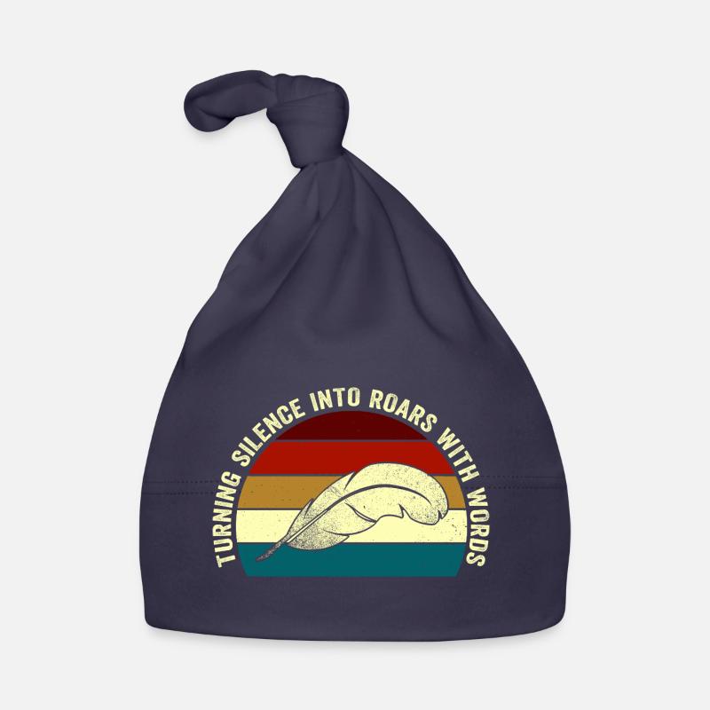 Roaring Words Feather Sunset Organic Baby Cap