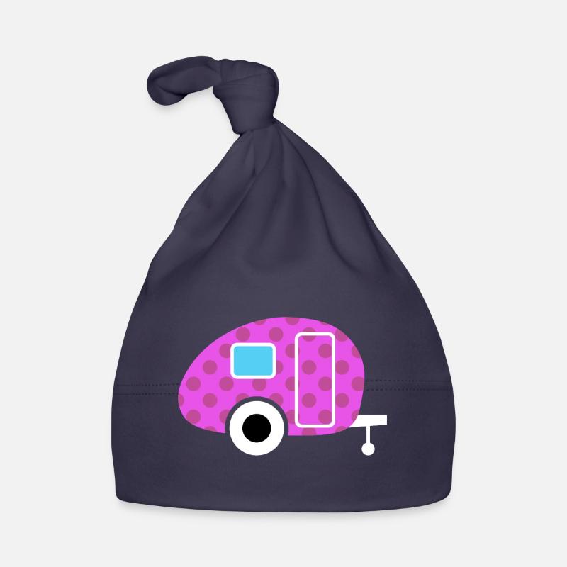 Caravan Wohnwagen Van Life Dots Punkte Muster Baby Bio-Mütze