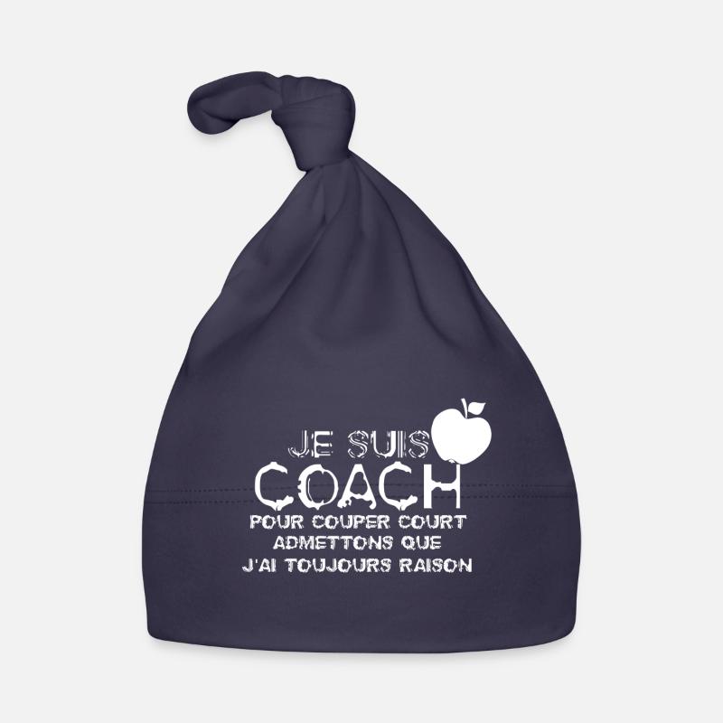 Je suis Coach - Bonnet bio Bébé - marine
