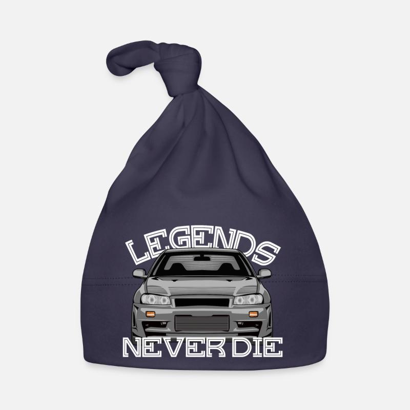Skyline R34 legends never die Baby Bio-Mütze