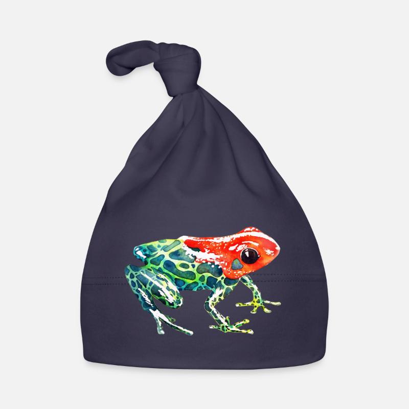 Frog with a red head Organic Baby Cap