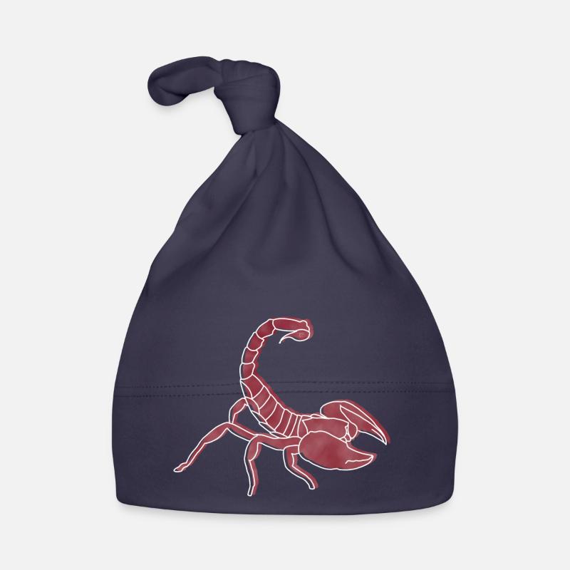 "Scorpion", boho line art design, series "Desert" Organic Baby Cap