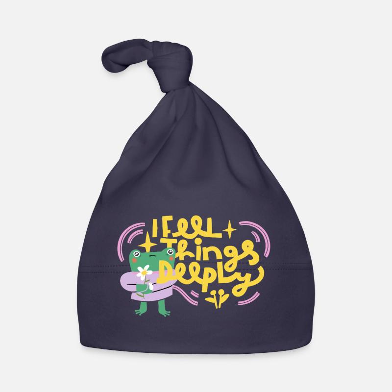 I Feel Things Deeply – Emotional Frog Organic Baby Cap