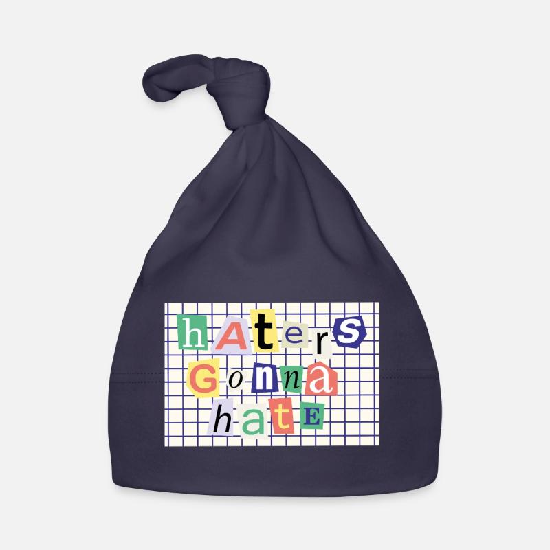 Haters going to Hate – Collage Style Statement Organic Baby Cap