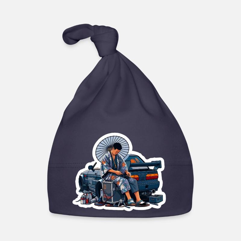 Garage Samurai - Baby Bio-Mütze - Navy