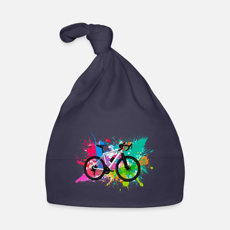 illustration,mountain bike,road bike,graffiti,colorful Organic Baby Cap