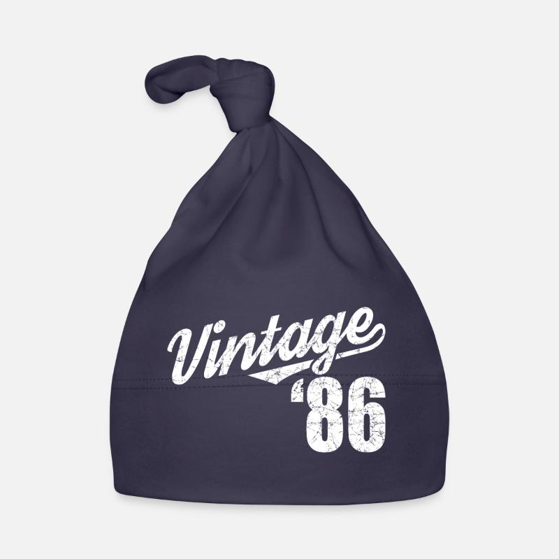 Vintage 86 Script Retro Design Baby Bio-Mütze