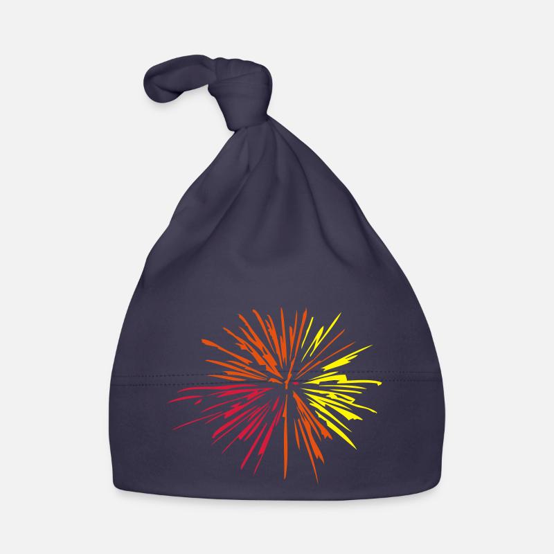 feu artifice - Bonnet bio Bébé - marine