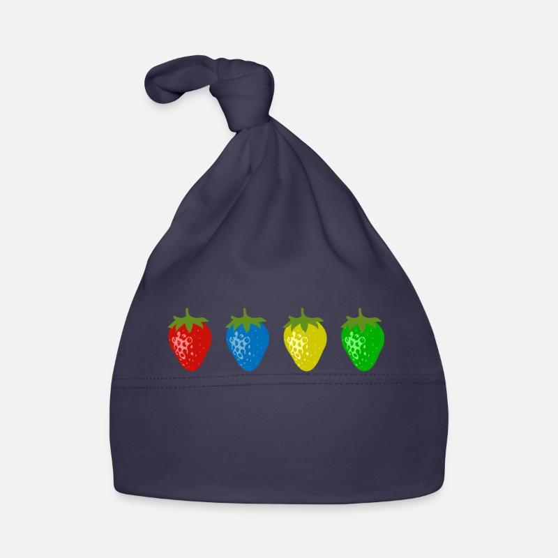 Fraises colorées Bonnet bio Bébé