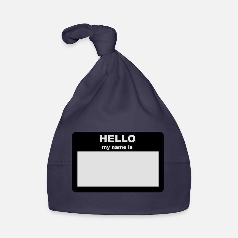 Name tag - HELLO my name is Organic Baby Cap