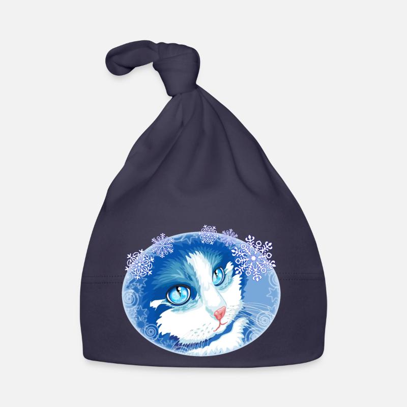 Chat chat mignon de Noël Chaton Bonnet bio Bébé