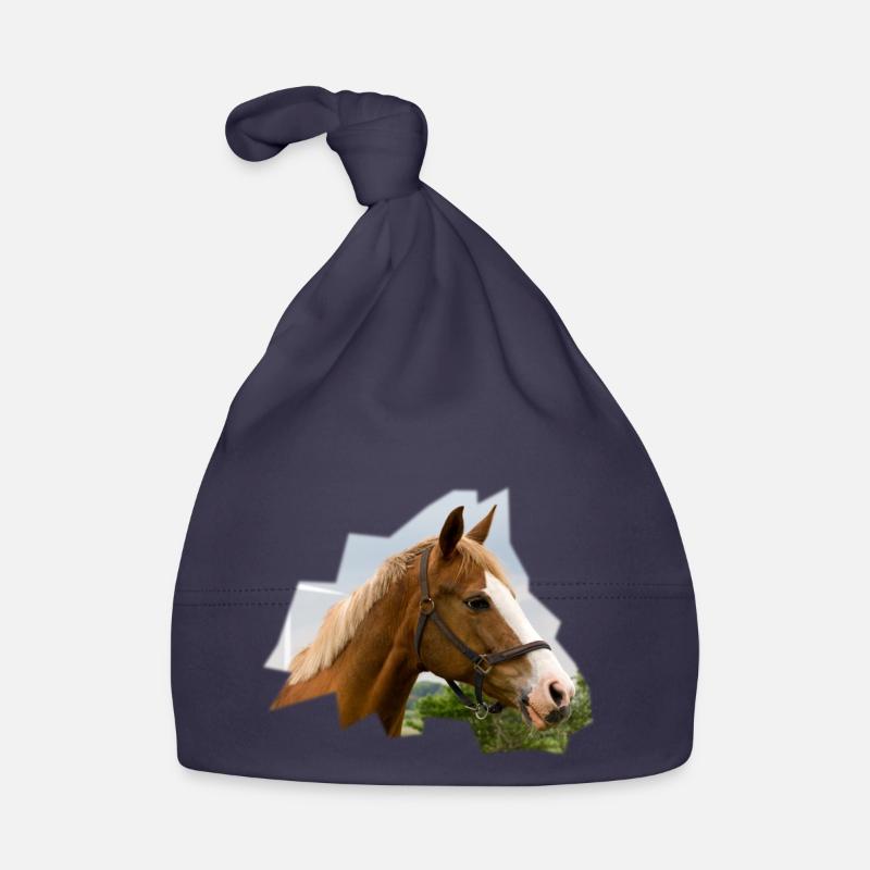 Cheval. Cheval. Bonnet bio Bébé