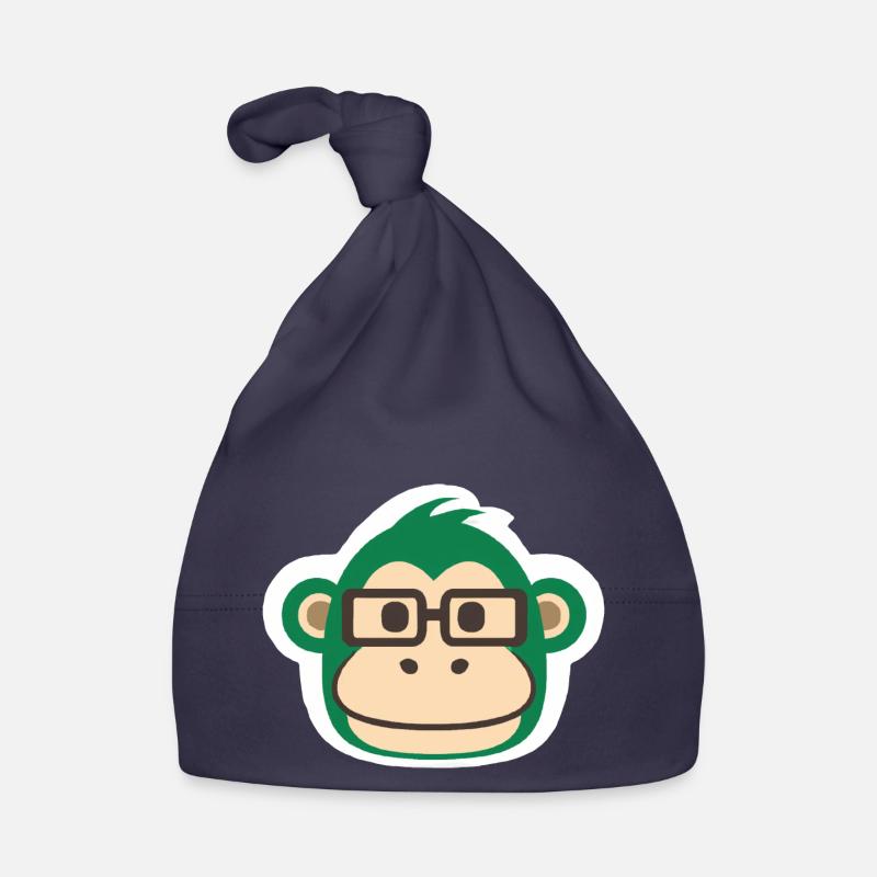 Monkey Sticker Type Organic Baby Cap