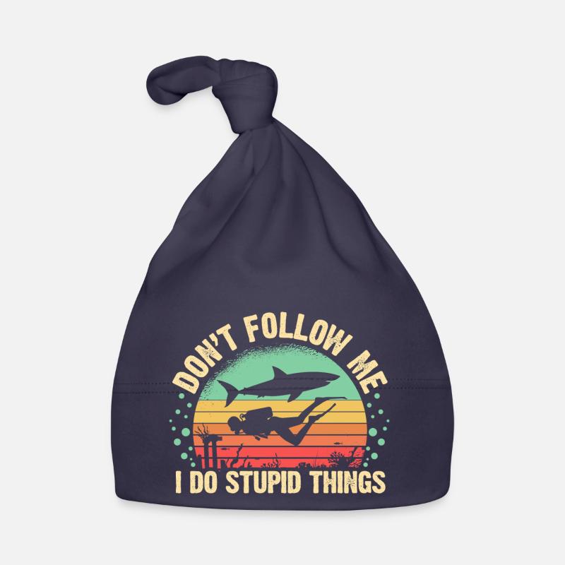 Dont Follow Me I Do Stupid Things Diver Scuba Divi Baby Bio-Mütze