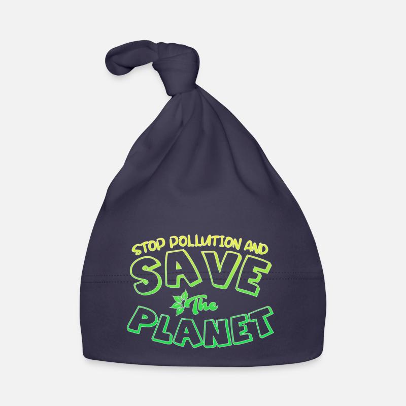 Pollution de l’environnement - Bonnet bio Bébé - marine