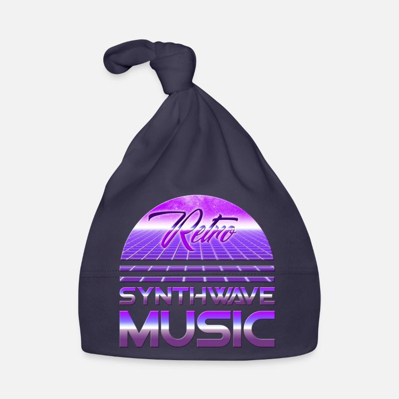 80s Neon Retro Synthwave Music Electronic Wave Baby Bio-Mütze