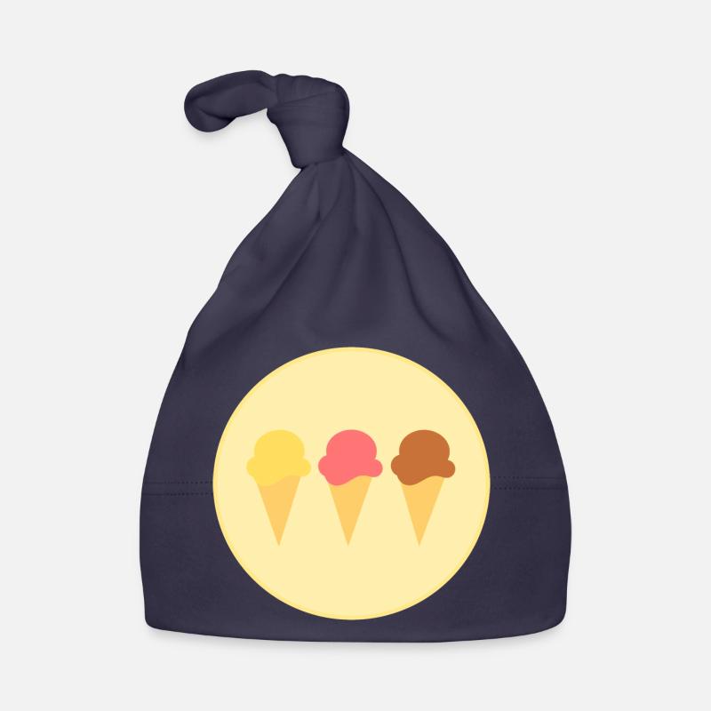 Eis Eiscreme Erdbeereis Vanilleeis Schokoeis Baby Bio-Mütze