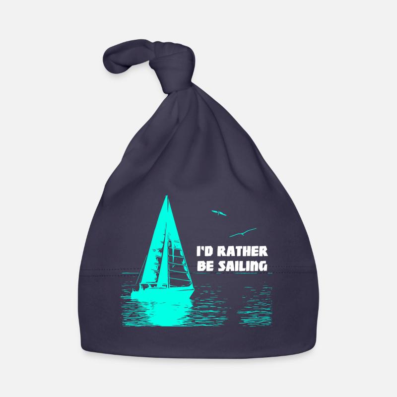 I'd rather be Sailing Organic Baby Cap