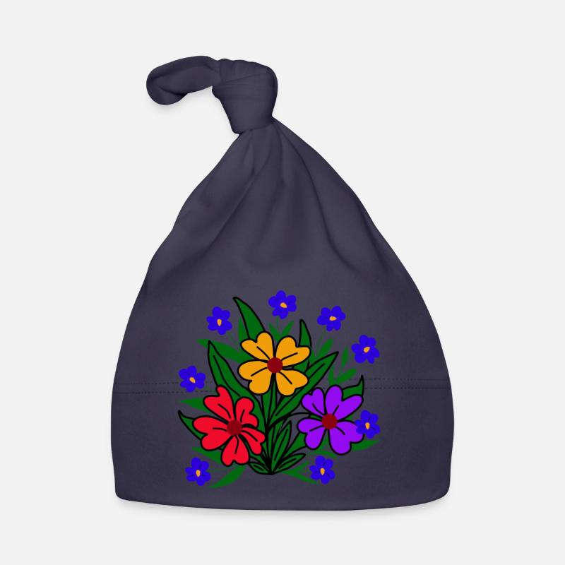 fleur colorée motif fleur vrille fleur fleur florale Bonnet bio Bébé
