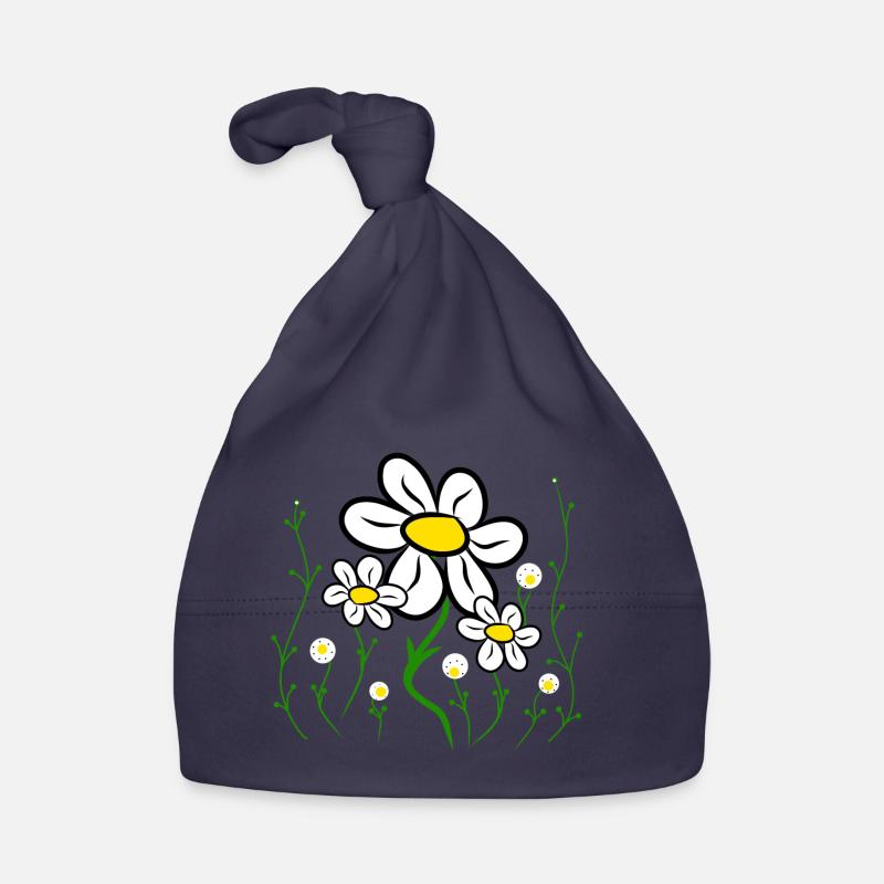 Daisy Floral Vine Daisies Floral Pattern Organic Baby Cap