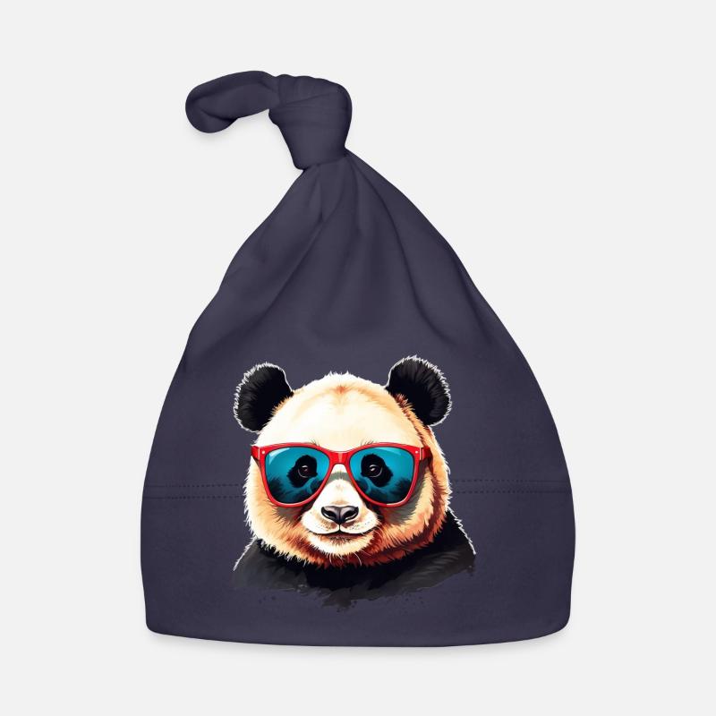 Schlauer Panda Bär Mit cooler Sonnenbrille Baby Bio-Mütze