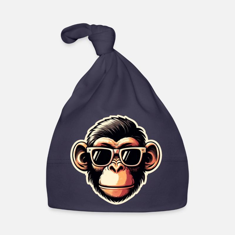 Lunettes de singe cool Bonnet bio Bébé