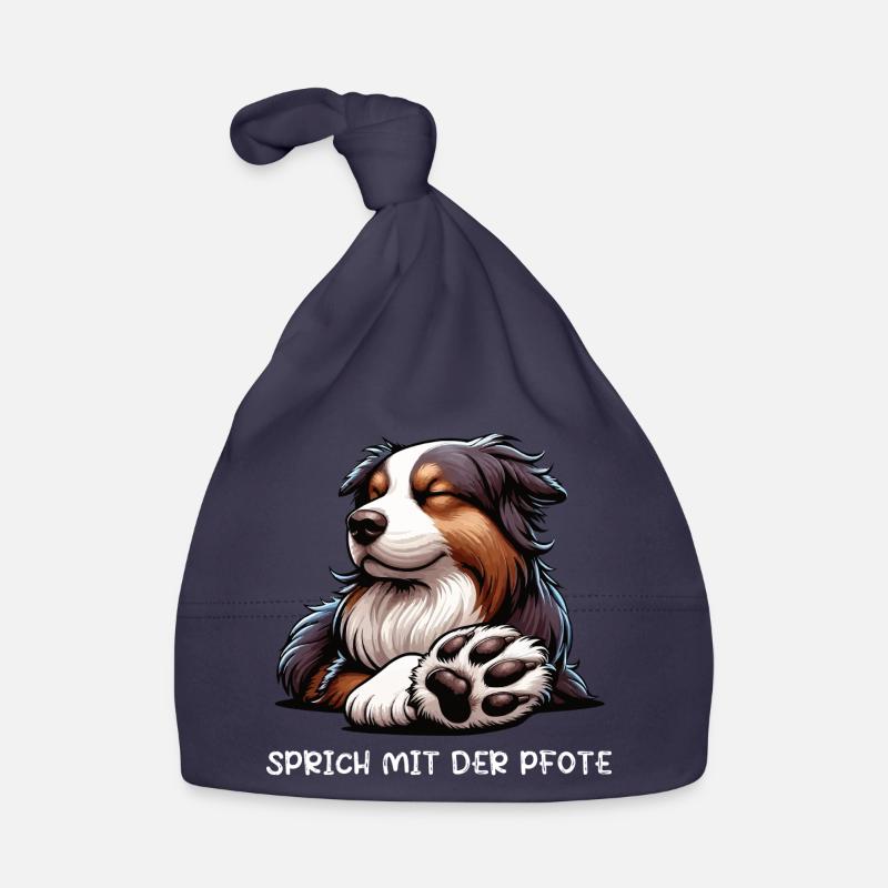 Sprich mit der Pfote Australian Shepherd Aussie  Baby Bio-Mütze