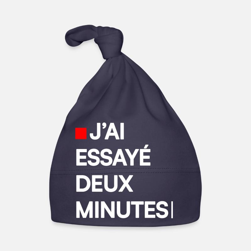 J’AI ESSAYÉ DEUX MINUTES | Humour autodérision Bonnet bio Bébé
