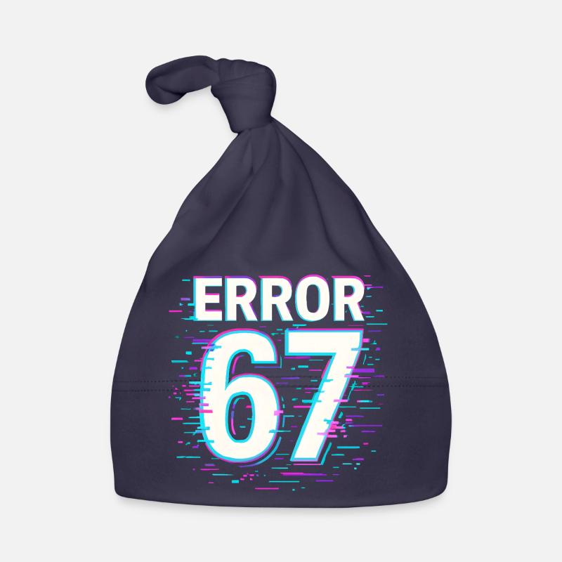 Error 67 Six Seven Glitch Cyber Meme Geschenkidee Baby Bio-Mütze