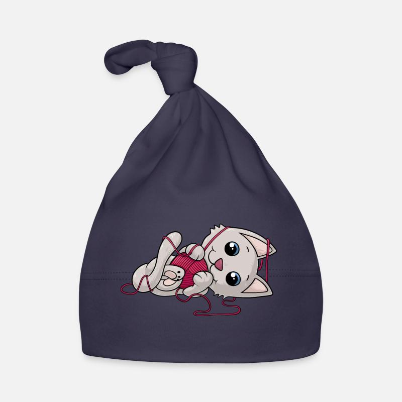 Süße Comic Katze Baby Bio-Mütze