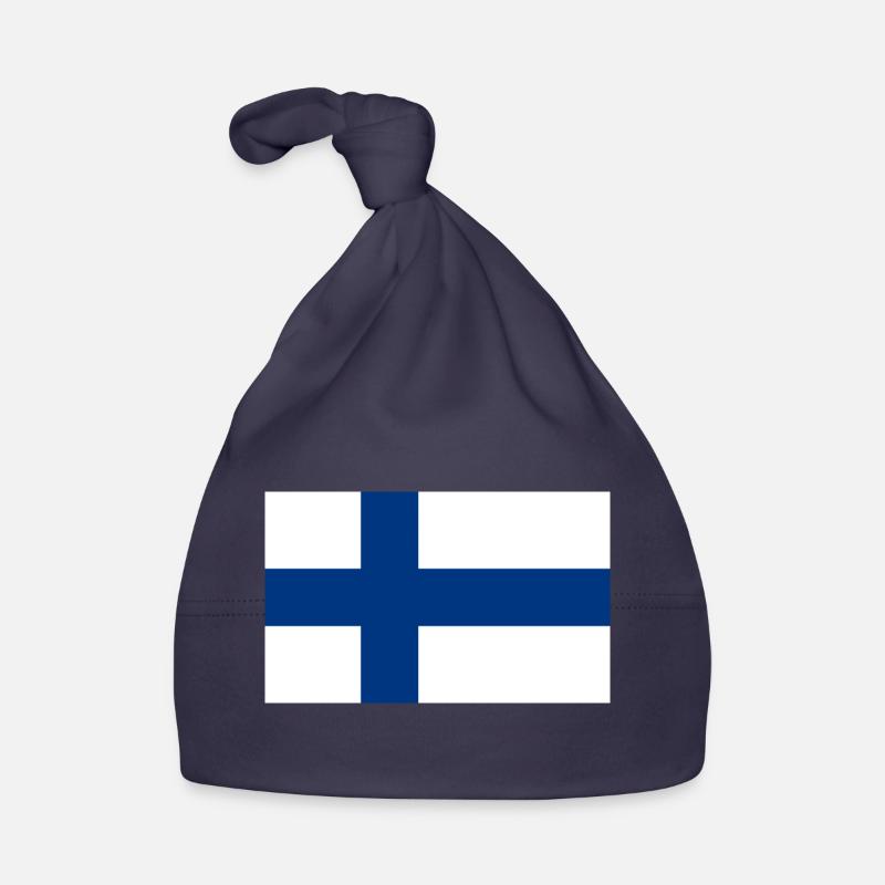 Finnish flag Organic Baby Cap