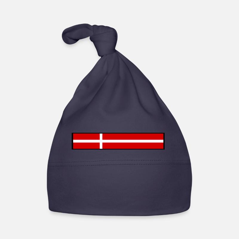 Drapeau du Danemark Bonnet bio Bébé