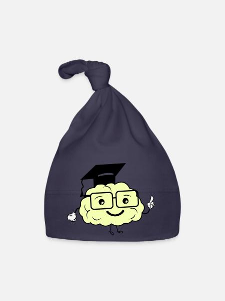 smart brain 02 - Baby Bio-Mütze - Navy - Vorne