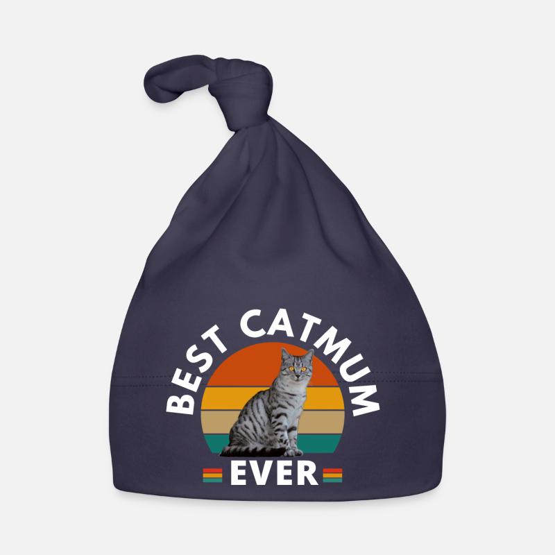 BEST CAT MUM EVER Organic Baby Cap