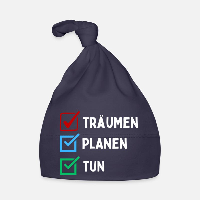 Dreaming Plan Do Checklist Design Colorful Red Blue Organic Baby Cap