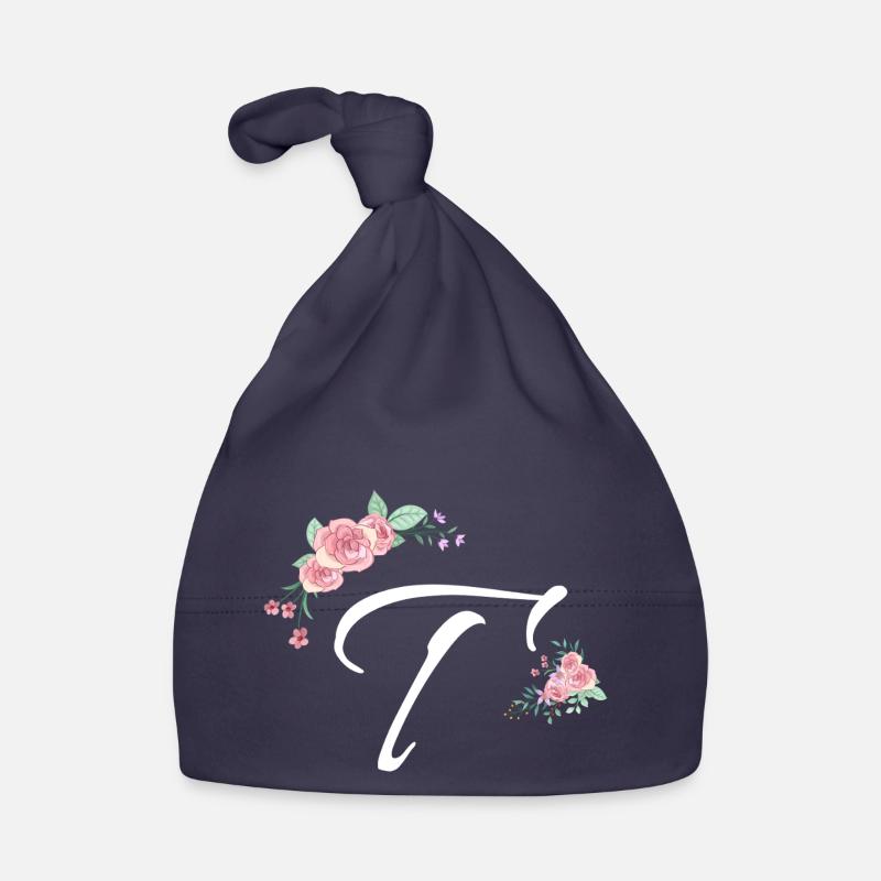 Lettre t fleurs Bonnet bio Bébé