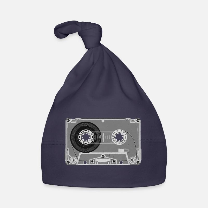 Kassette Retro Print Baby Bio-Mütze