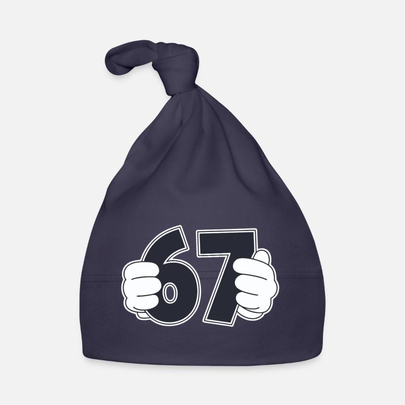 Minimaliste Fun Numéro 67 Conception graphique Bonnet bio Bébé