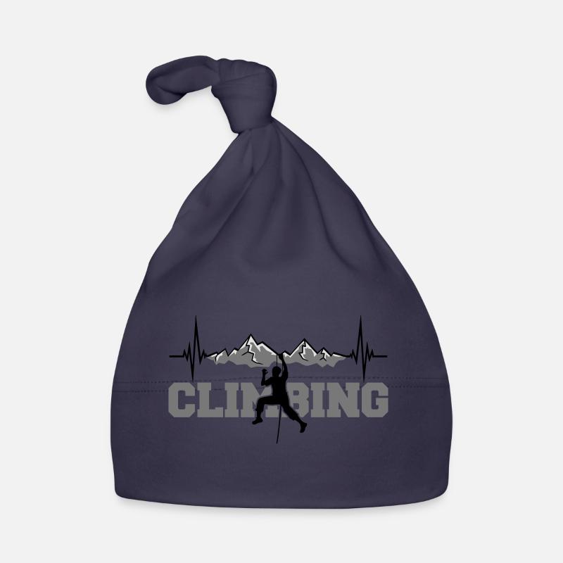 text climbing record frequency heartbeat pulse Organic Baby Cap