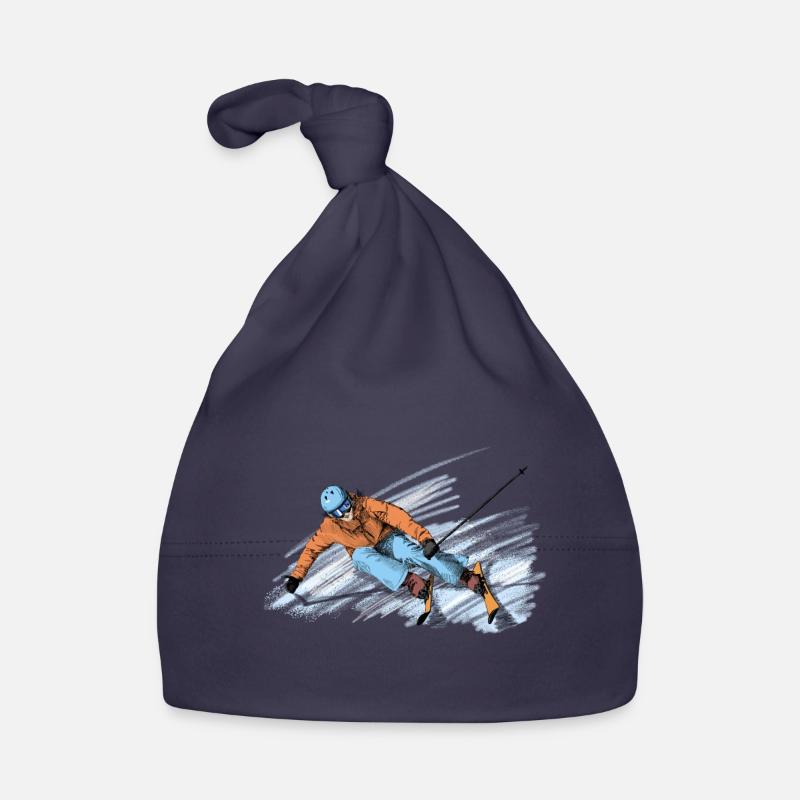 Skiing Organic Baby Cap