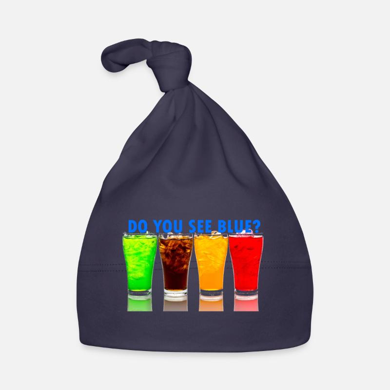 Do You See Blue? Colored drinks Organic Baby Cap
